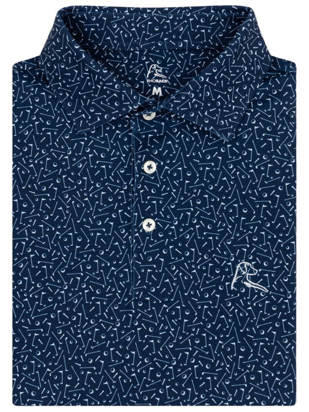 Rhoback Admiral Navy The Mulligan Men’s Short Sleeve Performance Polo XXL - Picture 15 of 15